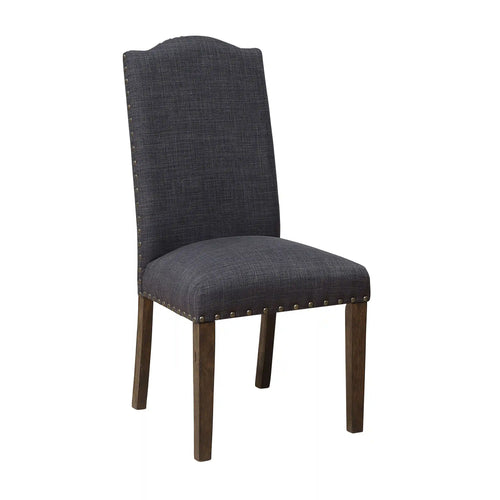 Furniture of America Zeke Transitional Upholstered Side Chairs in Dark Gray (Set of 2) - IDF-3539DG-SC