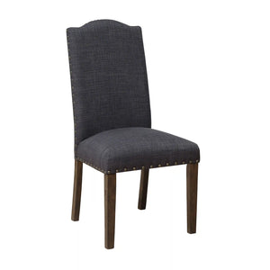 Furniture of America Zeke Transitional Upholstered Side Chairs in Dark Gray (Set of 2) - IDF-3539DG-SC