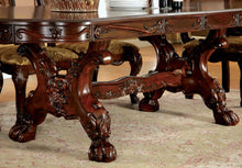 Load image into Gallery viewer, Furniture of America Larmon Traditional Extendable Pedestal Dining Table - IDF-3557T