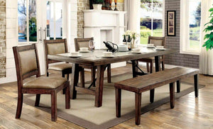 Furniture of America Chloe Industrial Rectangular Dining Table - IDF-3562T
