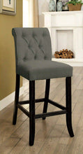 Load image into Gallery viewer, Furniture of America Brandta Tufted Bar Chairs (Set of 2) - IDF-3564GY-BC