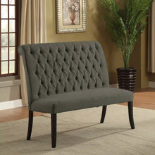 Load image into Gallery viewer, Furniture of America Gracie Transitional Button Tufted Dining Bench in Gray - IDF-3564GY-BN