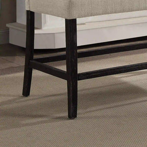Furniture of America Marynda Transitional Button Tufted Counter Height Bench - IDF-3564PBN