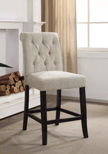 Load image into Gallery viewer, Furniture of America Marynda Transitional Button Tufted Counter Height Chairs in Ivory (Set of 2) - IDF-3564PC
