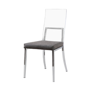 Furniture of America Caydence Contemporary Glass Back Side Chairs (Set of 2) - IDF-3654SC