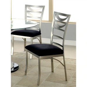 Furniture of America Drumond Contemporary Stainless Steel Side Chairs (Set of 2) - IDF-3729SC