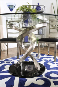 Furniture of America Drumond Contemporary Stainless Steel Dining Table - IDF-3729T