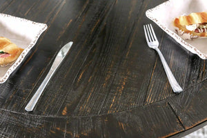 Furniture of America Lorton Rustic Pedestal Dining Table - IDF-3735RT