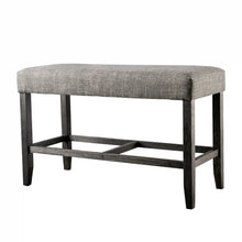 Load image into Gallery viewer, Furniture of America Shielle Rustic Padded Counter Height Bench in Gray - IDF-3736GY-PBN