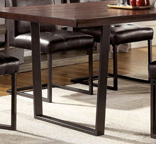 Load image into Gallery viewer, Furniture of America Cascannon Rustic Metal Base Dining Table - IDF-3737T