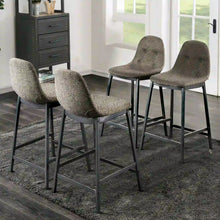 Load image into Gallery viewer, Furniture of America Vorah Mid-Century Modern Button Tufted Counter Height Chairs (Set of 4) - IDF-3740PC-4PK