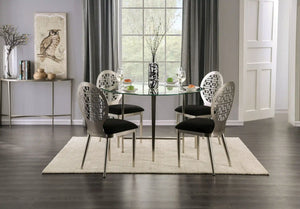 Furniture of America Villio Contemporary Glass Top Dining Table - IDF-3743T