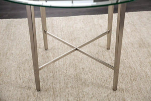 Furniture of America Villio Contemporary Glass Top Dining Table - IDF-3743T