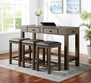 Furniture of America Stache 4-Piece Counter Height Dining Set - IDF-3792PT-4PK