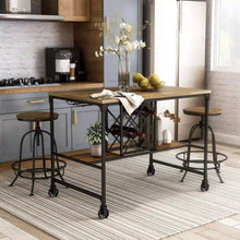 Load image into Gallery viewer, Furniture of America Kline Industrial Swivel Bar Stools (Set of 2) - IDF-3803PC