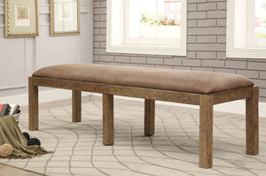 Furniture of America Lyon Cottage Padded Dining Bench - IDF-3829BN