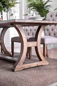 Furniture of America Lyon Cottage Plank Top Dining Table - IDF-3829T