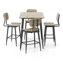 Load image into Gallery viewer, Furniture of America Shandry 5-Piece Counter Height Dining Set in Gray - IDF-3839GY-PT-5PK
