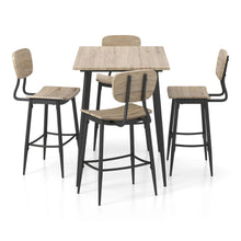Load image into Gallery viewer, Furniture of America Shandry 5-Piece Counter Height Dining Set in Natural - IDF-3839NT-PT-5PK