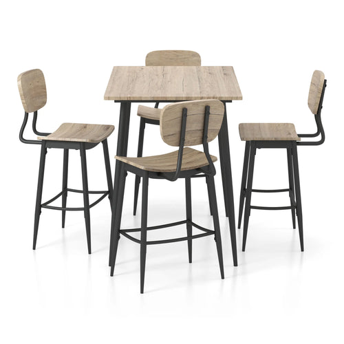 Furniture of America Shandry 5-Piece Counter Height Dining Set in Natural - IDF-3839NT-PT-5PK