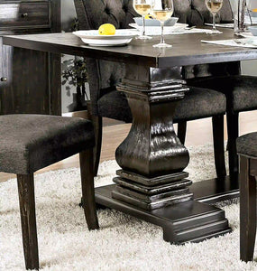 Furniture of America Nissa Rustic 6-Piece Wood Dining Set - IDF-3840T-6PC-3564GY
