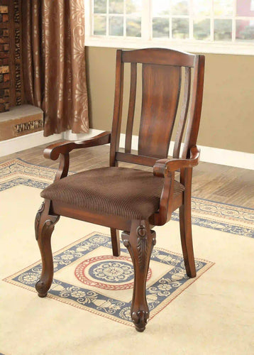 Furniture of America Hannah Traditional Padded Arm Chairs (Set of 2) - IDF-3873AC