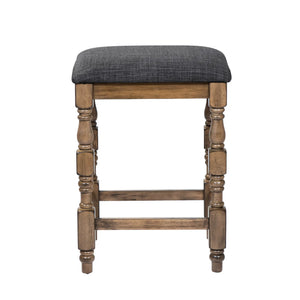 Furniture of America Weighton Padded Counter Height Stools in Antique Oak (Set of 2) - IDF-3979A-BC