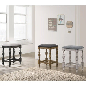 Furniture of America Weighton Padded Counter Height Stools in Antique Oak (Set of 2) - IDF-3979A-BC