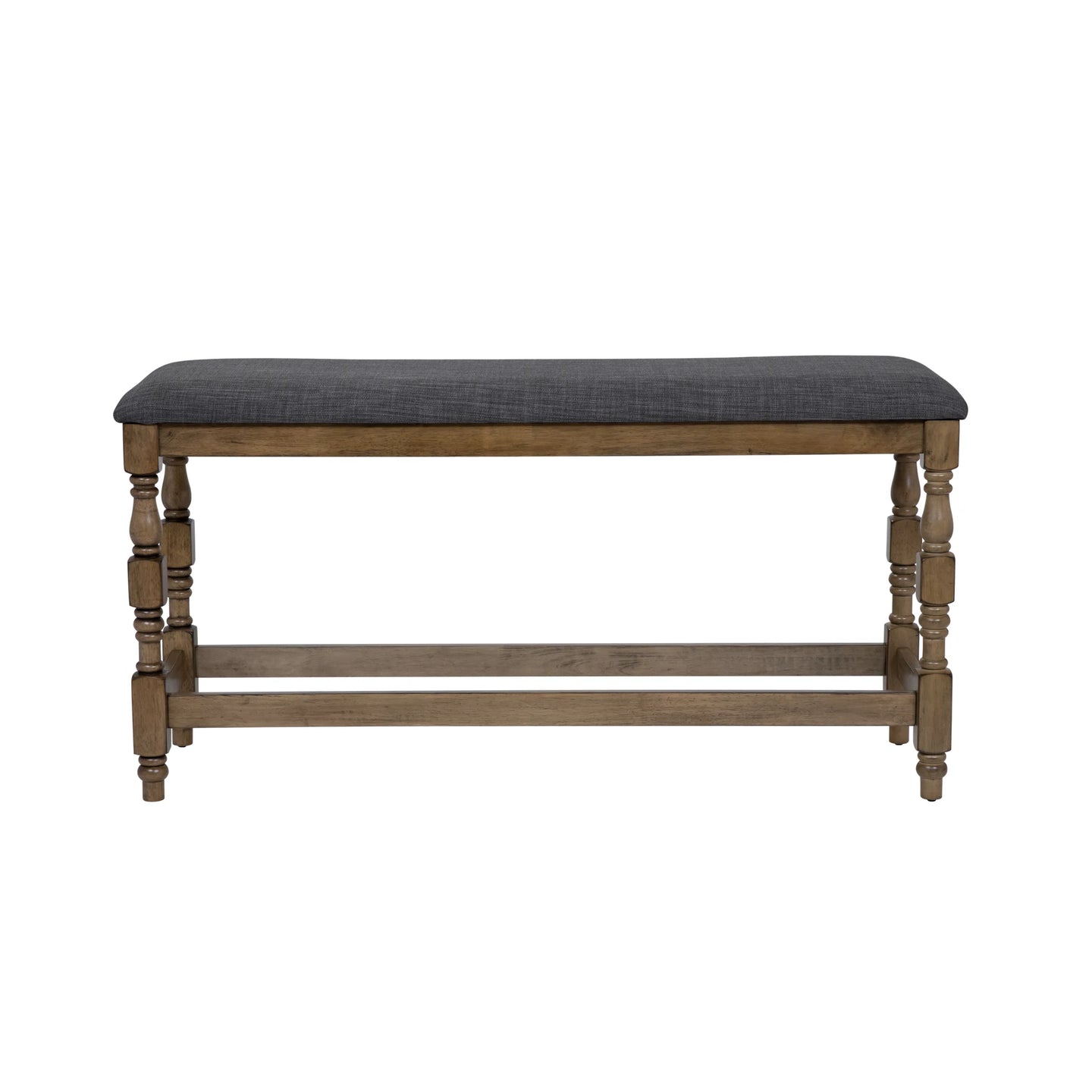 Furniture of America Weighton Padded Counter Height Bench in Antique Oak - IDF-3979A-PBN