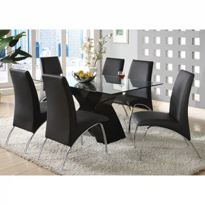 Furniture of America Bectel Contemporary Padded Side Chairs in Black (Set of 2) - IDF-8370BK-SC