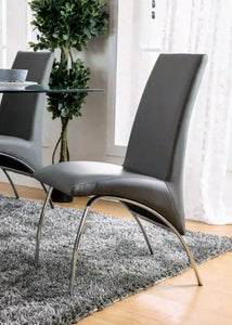 Furniture of America Bectel Contemporary Padded Side Chairs in Gray (Set of 2) - IDF-8370GY-SC