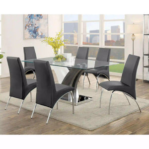 Furniture of America Bectel Contemporary Padded Side Chairs in Gray (Set of 2) - IDF-8370GY-SC