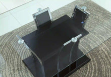 Load image into Gallery viewer, Furniture of America Vaqua Contemporary Glass Top Dining Table in Black - IDF-8372BK-T