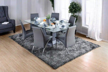 Load image into Gallery viewer, Furniture of America Vaqua Contemporary Glass Top Dining Table in Gray - IDF-8372GY-T
