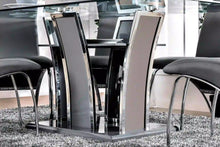 Load image into Gallery viewer, Furniture of America Vaqua Contemporary Glass Top Dining Table in Gray - IDF-8372GY-T