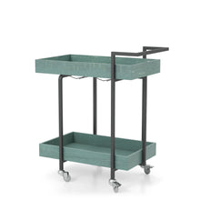 Load image into Gallery viewer, Furniture of America Lackomb 2-Shelf Serving Cart in Antique Blue - IDF-AC316BL