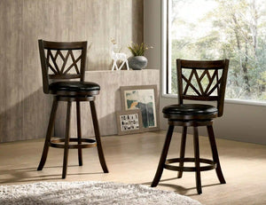 Furniture of America Alyssa Transitional Padded 29-Inch Bar Stool in Brown Cherry - IDF-BR6106BR-29