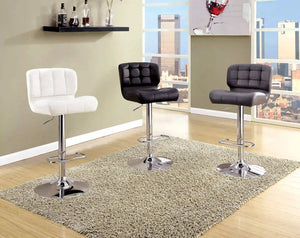 Furniture of America Hovey Contemporary Swivel Bar Stool in White - IDF-BR6152WH