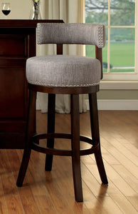 Furniture of America Martin Contemporary Swivel Bar Stools in Light Gray (Set of 2) - IDF-BR6252LG-29