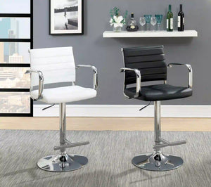 Furniture of America Zenah Contemporary Swivel Bar Stool in White - IDF-BR6463WH
