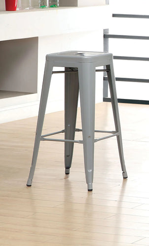 Furniture of America Clarke Contemporary Bar Stools in Gray (Set of 2) - IDF-BR6886GY