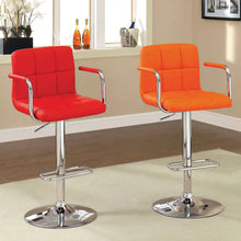 Load image into Gallery viewer, Furniture of America Witmer Contemporary Height Adjustable Bar Stool in Orange - IDF-BR6917OR