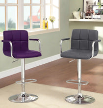 Load image into Gallery viewer, Furniture of America Witmer Contemporary Height Adjustable Bar Stool in Purple - IDF-BR6917PR