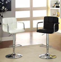 Load image into Gallery viewer, Furniture of America Witmer Contemporary Height Adjustable Bar Stool in White - IDF-BR6917WH