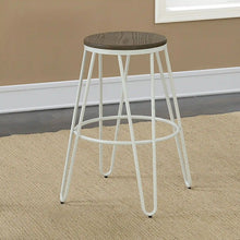 Load image into Gallery viewer, Furniture of America Talton Industrial Metal Frame Bar Stools in White (Set of 2) - IDF-BR886WH