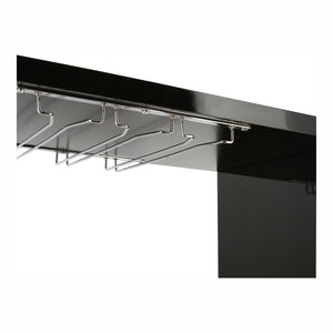 Furniture of America Morton Contemporary 2-Shelf Mini Server in Black - IDF-BT8333-BK