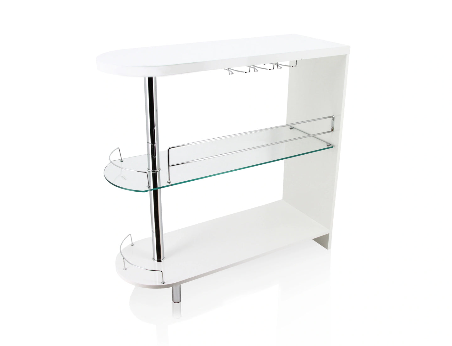 Furniture of America Morton Contemporary 2-Shelf Mini Server in White - IDF-BT8333-WH