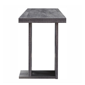 Furniture of America Phoyt Floating Bar Table in Distressed Gray - IDI-192581