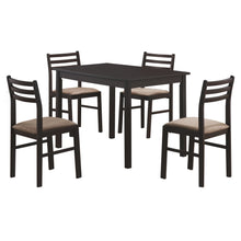 Load image into Gallery viewer, Espresso /beige Dining Set - I 1111