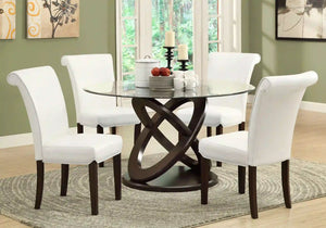 Espresso /clear Dining Table - I 1749